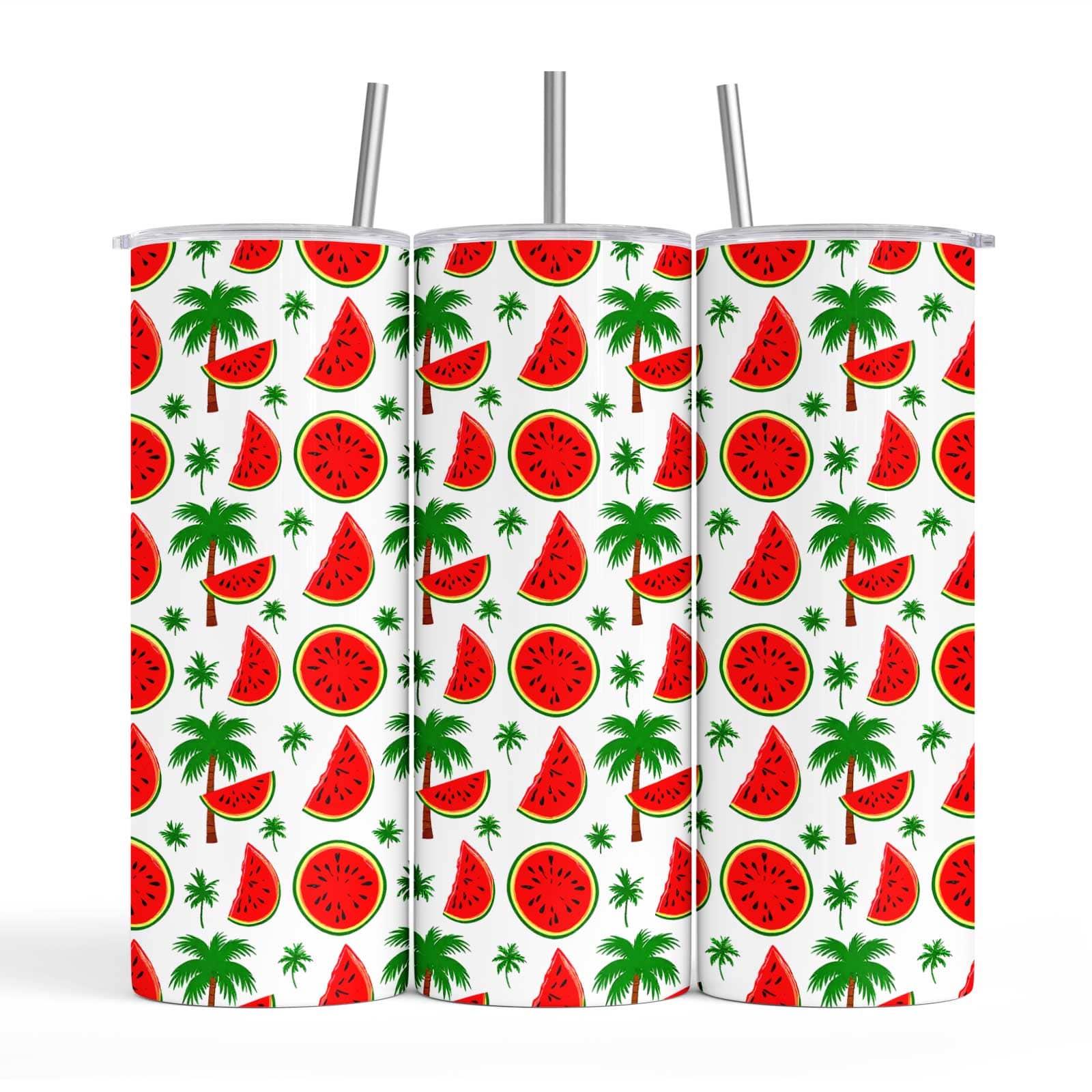 Watermelon Palm 20oz Tumbler with Straw